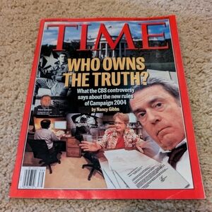 September 27, 2004 TIME Magazine- Dan Rather- CBS